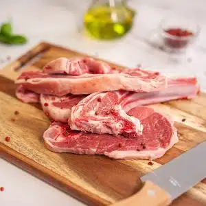 Lamb cut with lathe