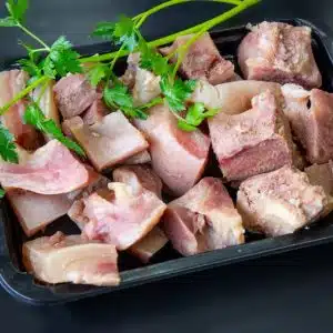 Cooked beef snout (tacos)